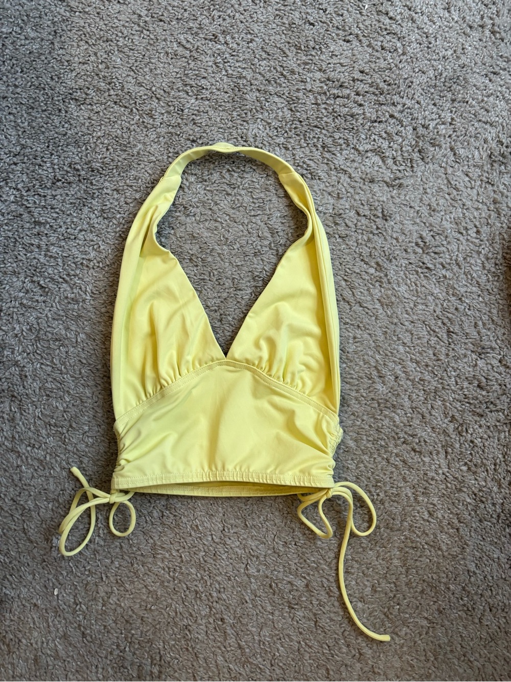 Princess Polly Sunny Yellow Halter Crop Top